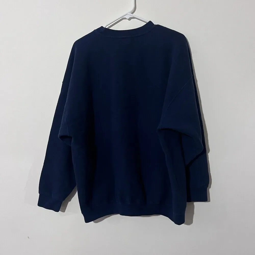 Vintage Nike Sweatshirt Mens XL Navy 90s Skate Surf Baggy Sports Sweater